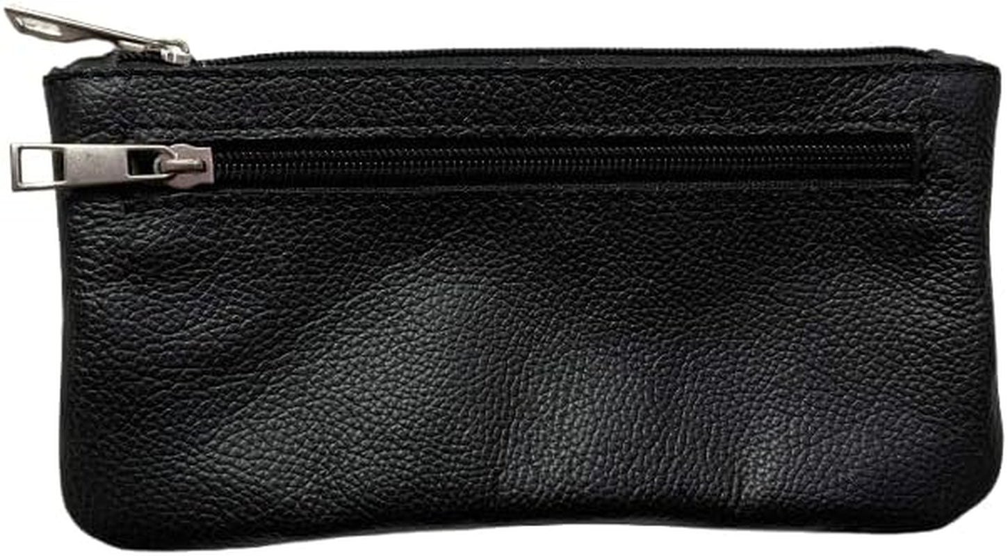 Estuche de Piel Vintage para Bolígrafos y Lápices - Neceser Retro para Trabajo y Universidad