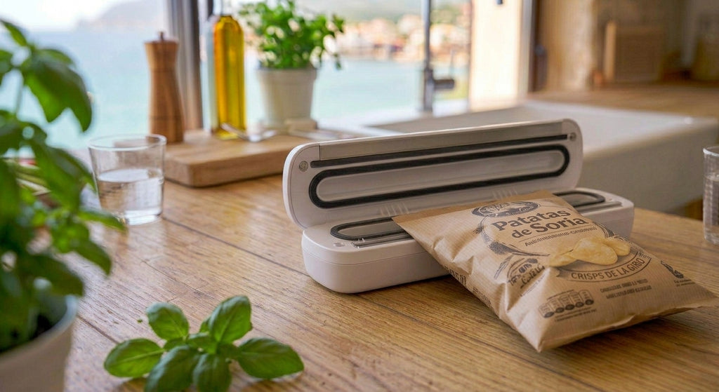 Sellador de Bolsas Portátil 2 en 1 con Pantalla LED