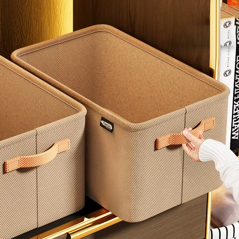 Organizador de Armario Plegable para Ropa - Caja de Almacenaje Apilable con Asas