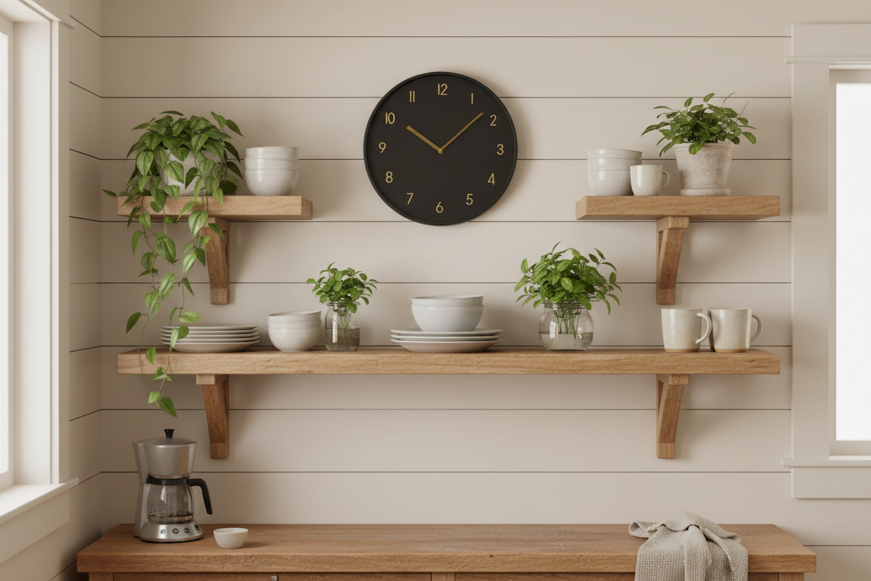 Reloj de Pared Negro y Dorado Vintage 40cm